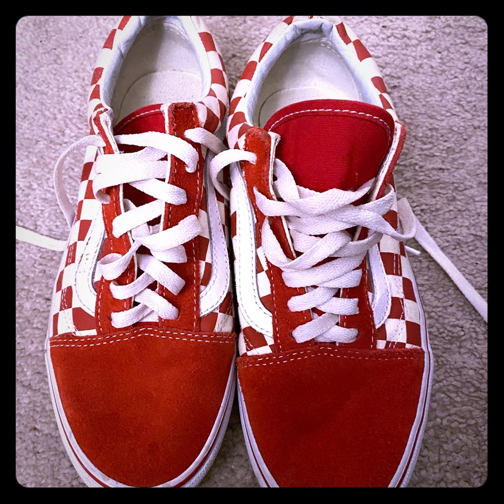 Red checkered vans